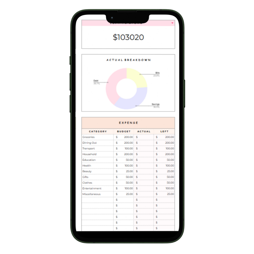 Budget Planner on Mobile